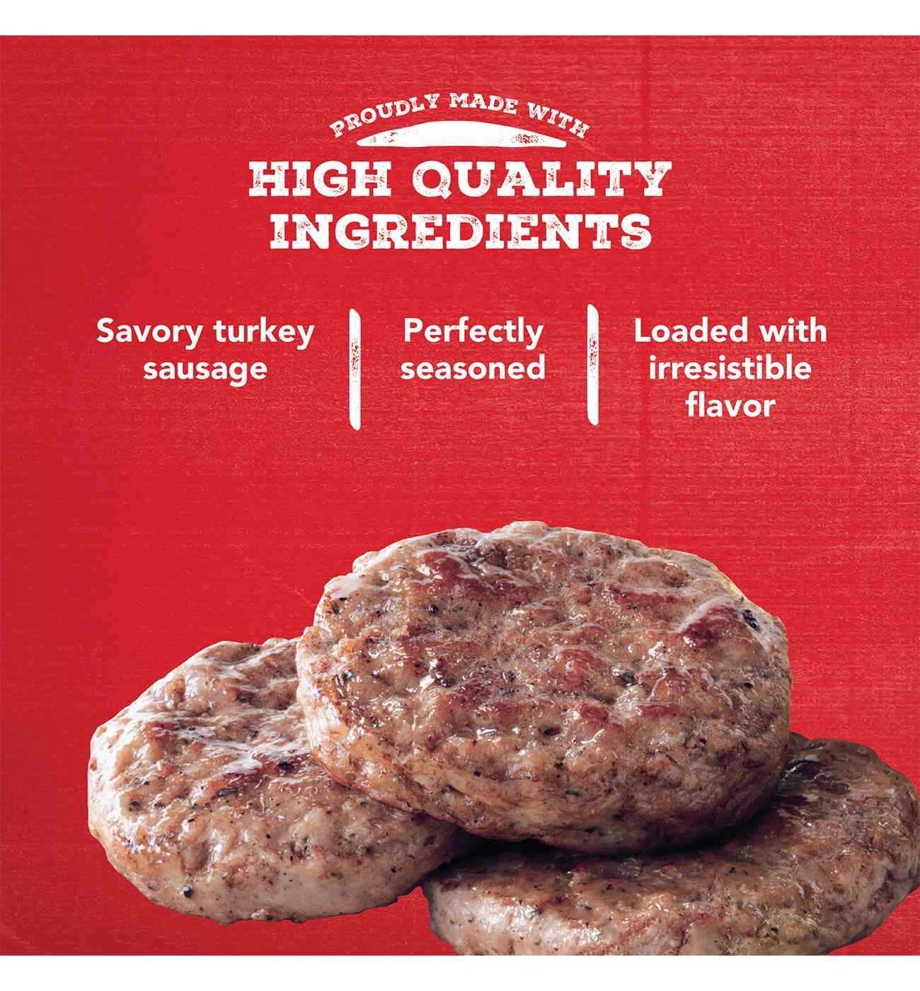 Jimmy Dean Heat 'n Serve Frozen Turkey Breakfast Sausage Patties, 26 ct; image 2 of 5