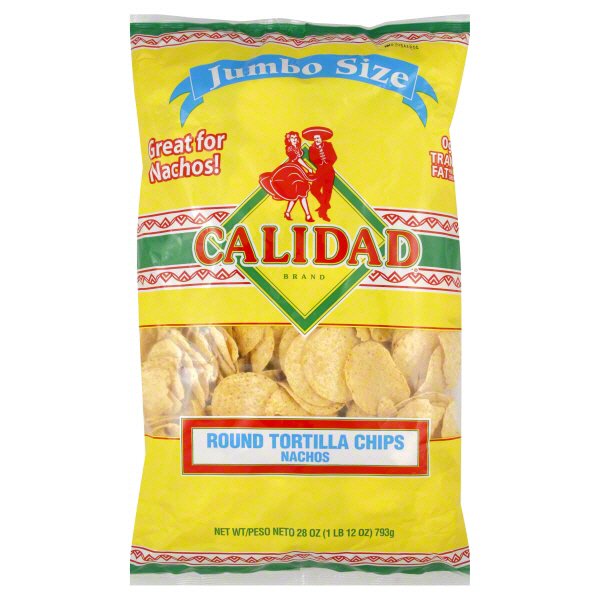 Calidad Round Tortilla Chips Jumbo Size Shop Chips at HEB