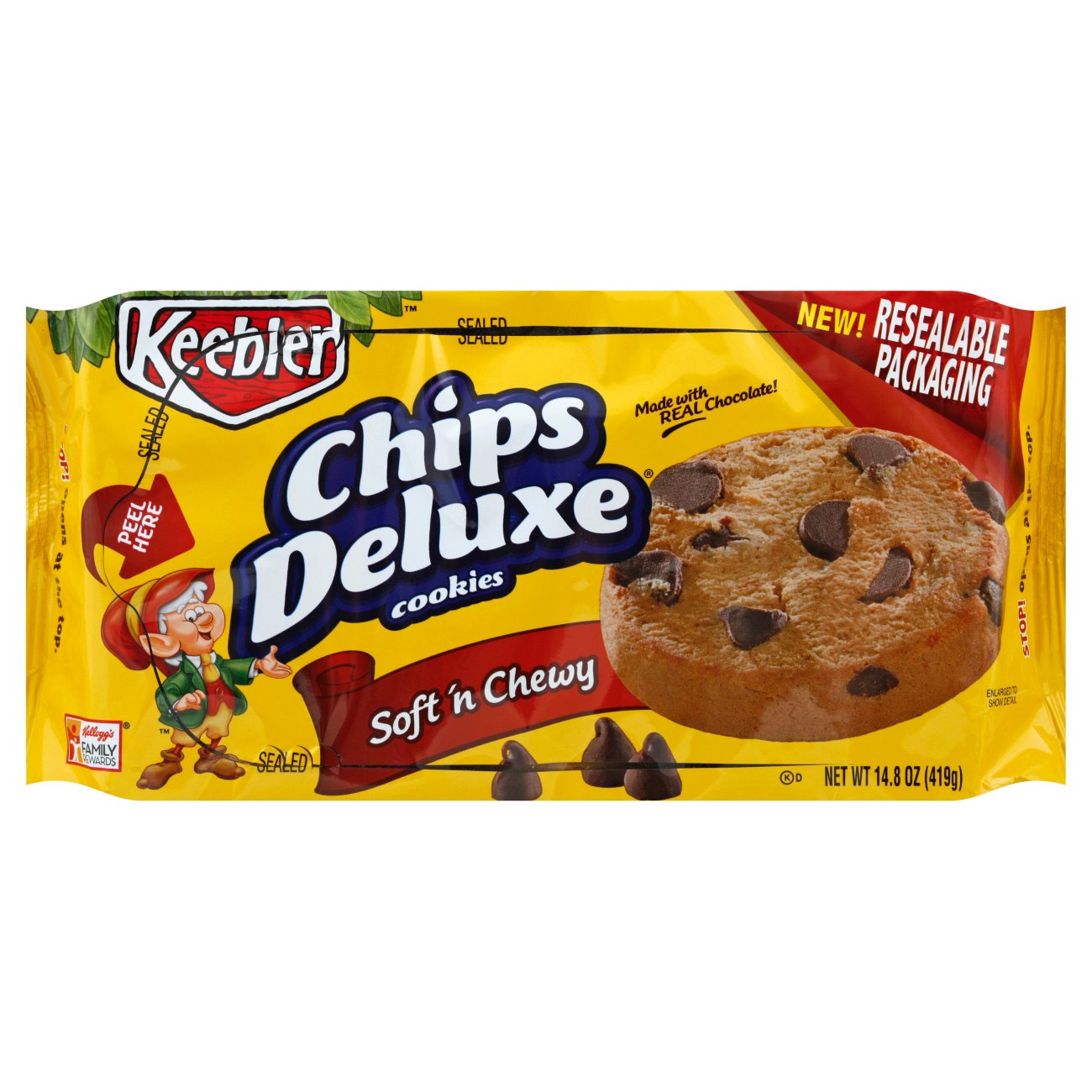 Keebler Chips Deluxe Soft 'n Chewy Cookies Shop Snacks & Candy at HEB