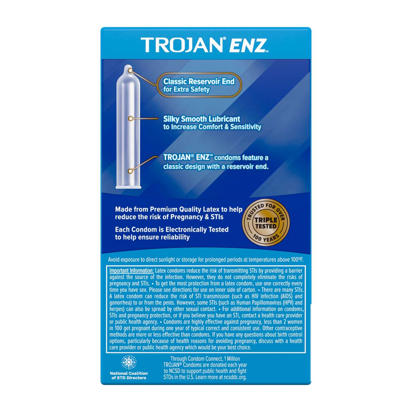 Trojan ENZ Lubricated Condoms; image 2 of 2