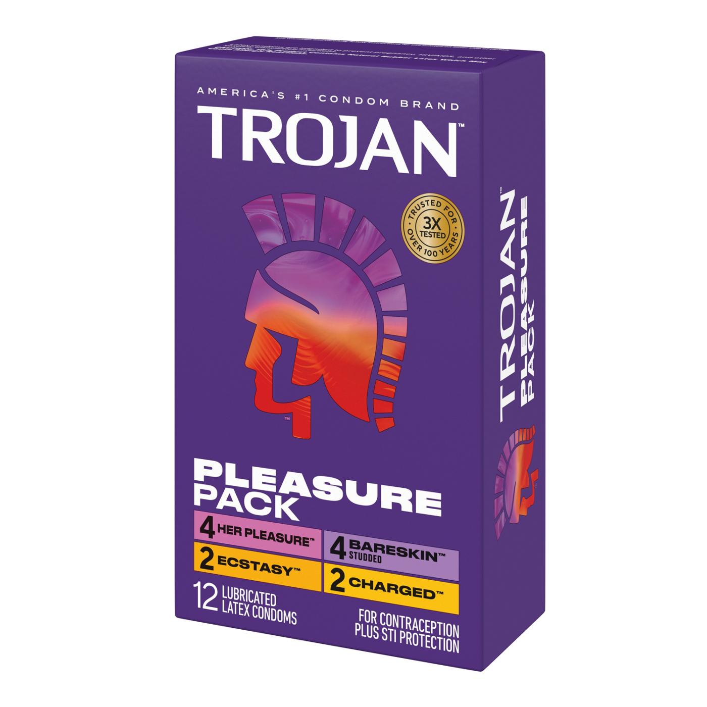 Trojan Pleasure Pack Lubricated Condoms; image 5 of 5