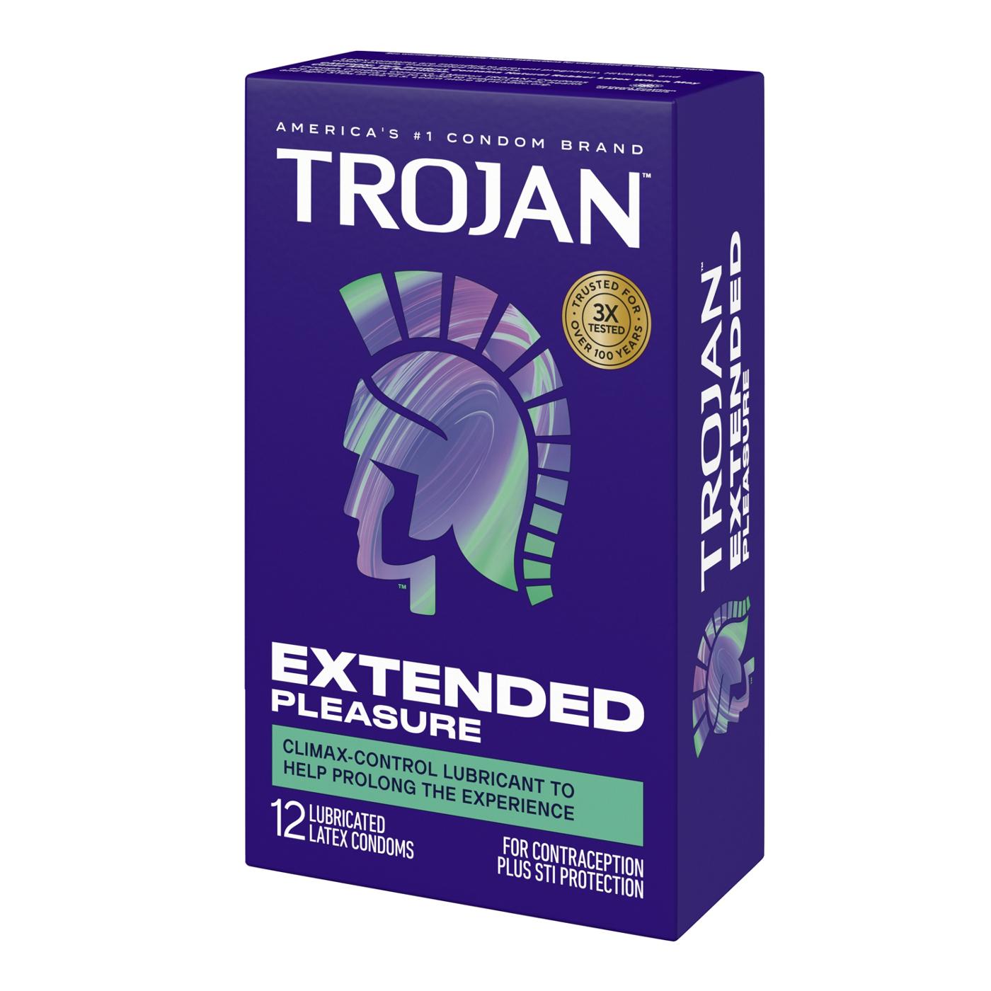 Trojan Extended Pleasure Climax Control Lubricated Condoms; image 5 of 9