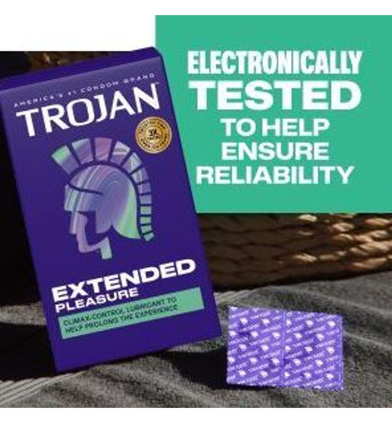 Trojan Extended Pleasure Climax Control Lubricated Condoms; image 7 of 9