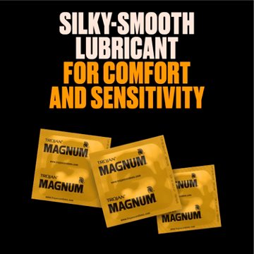 Trojan Magnum Thin Lubricated Condoms, 12 ct
