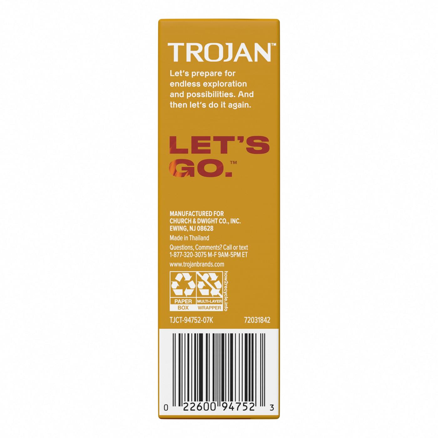 Trojan Ultra Ribbed Lubricated Condoms; image 7 of 8