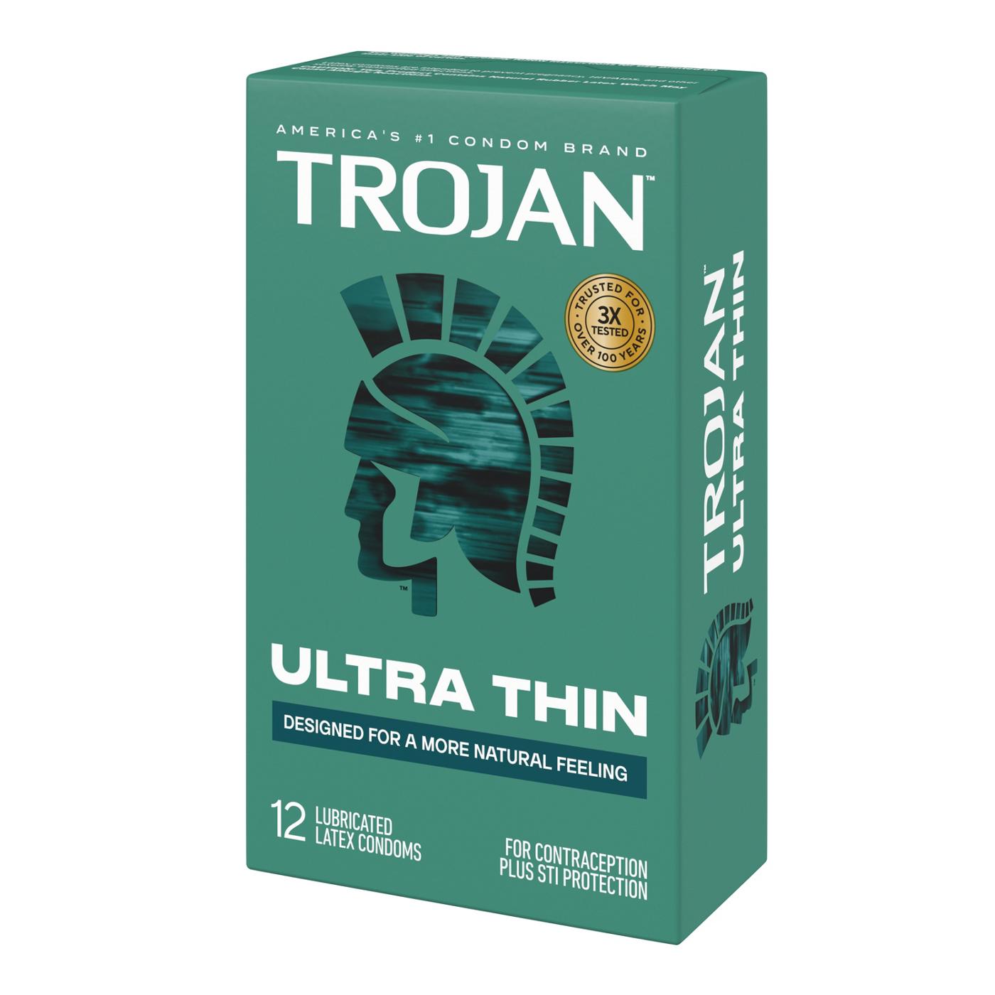 Trojan Ultra Thin Lubricated Condoms; image 5 of 9