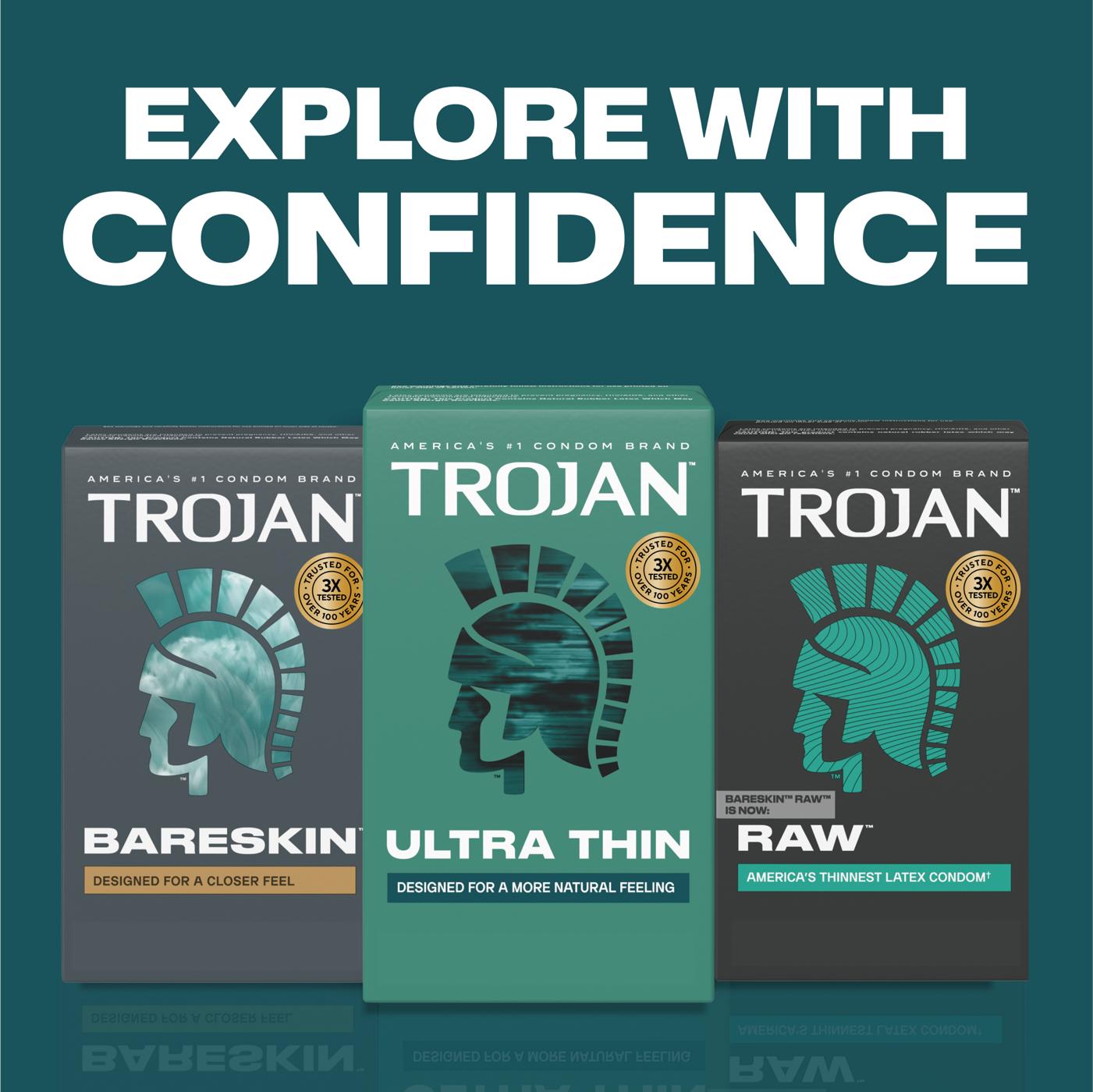 Trojan Ultra Thin Lubricated Condoms; image 7 of 9