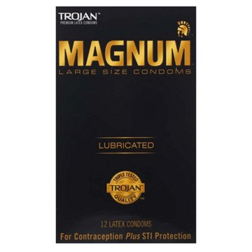 Trojan Magnum Lubricated Condoms, 12 ct