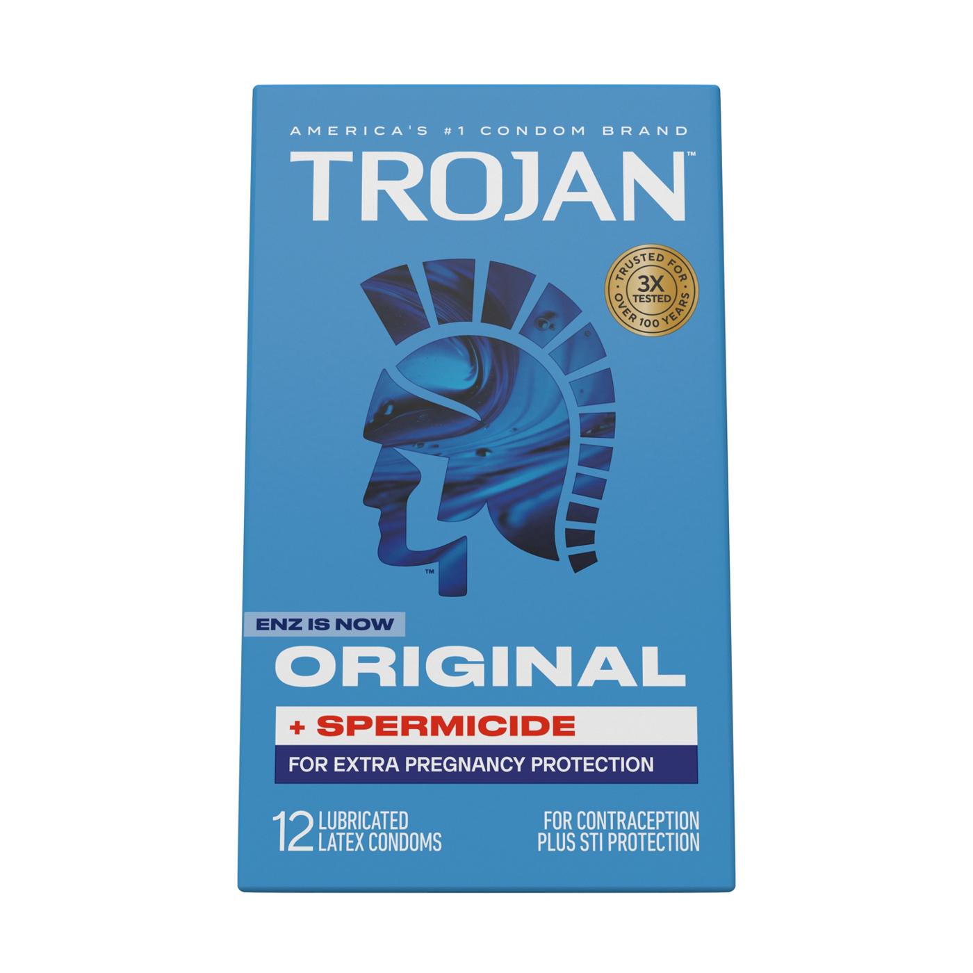 Trojan ENZ Spermicidal Lubricant Condoms; image 1 of 8