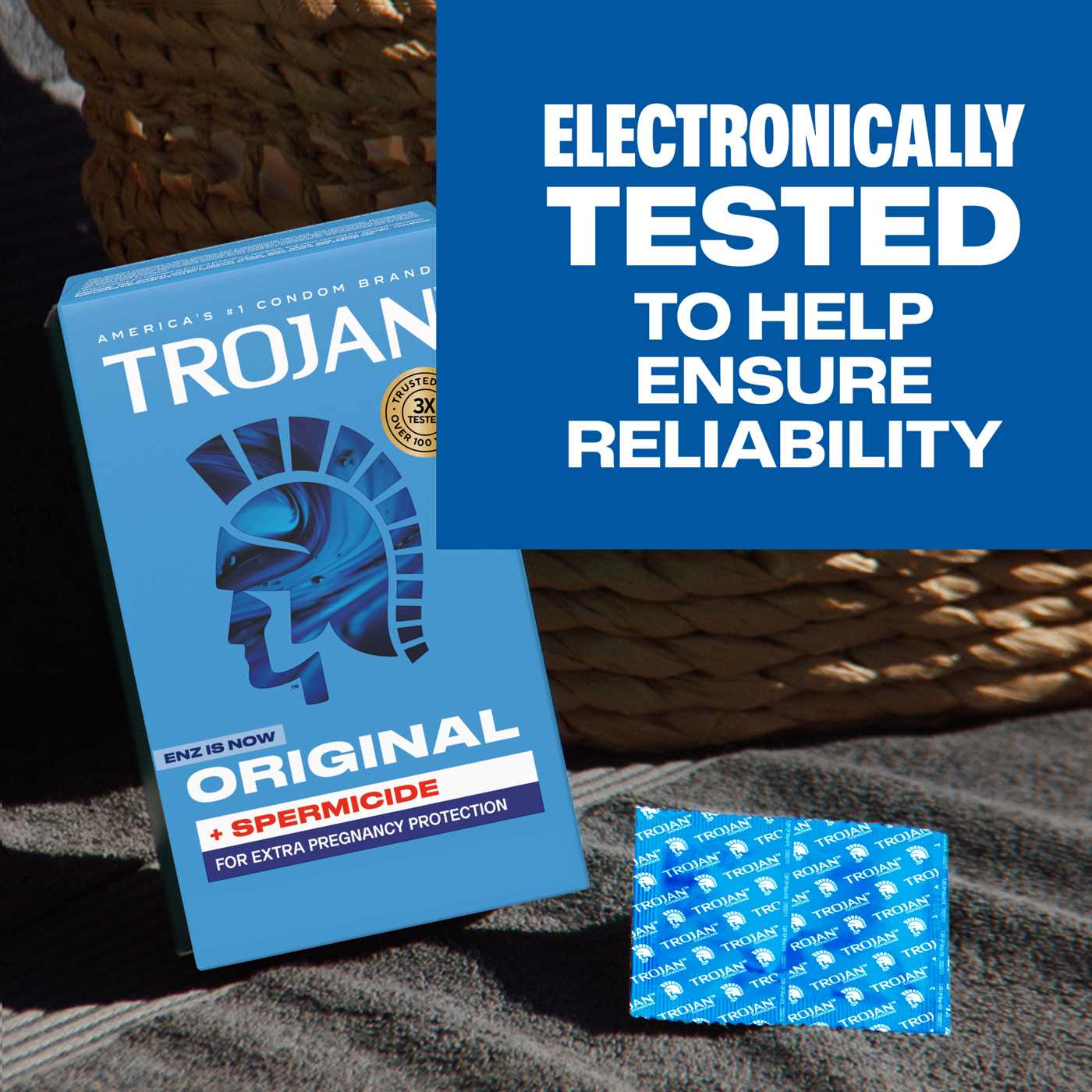 Trojan ENZ Spermicidal Lubricant Condoms; image 6 of 8