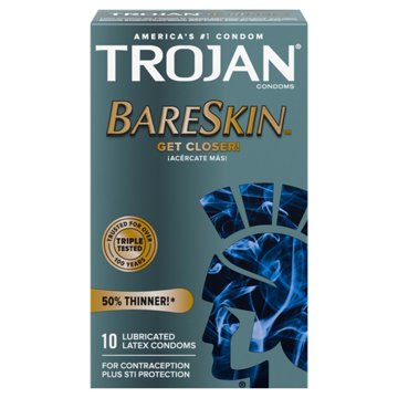 Trojan BareSkin Lubricated Condoms, 10 ct