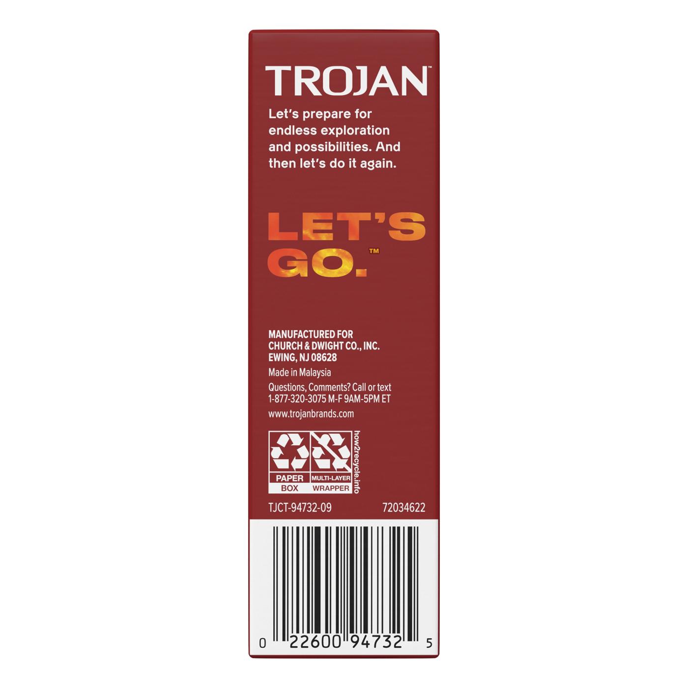 Trojan Ecstasy Ultra Ribbed Lubricated Condoms; image 5 of 8