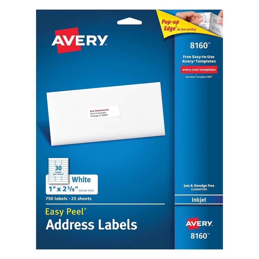 avery inkjet labels