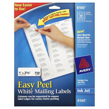 Avery Ink Jet Labels, 750 ct