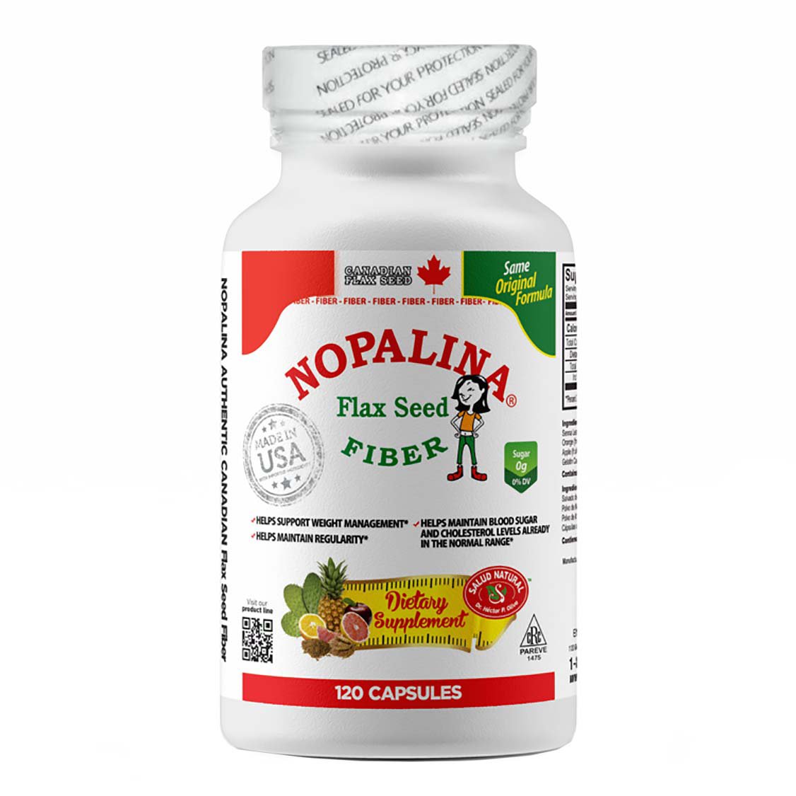 Nopalina Flax Seed Plus Formula Capsules Shop Diet & fitness at HEB