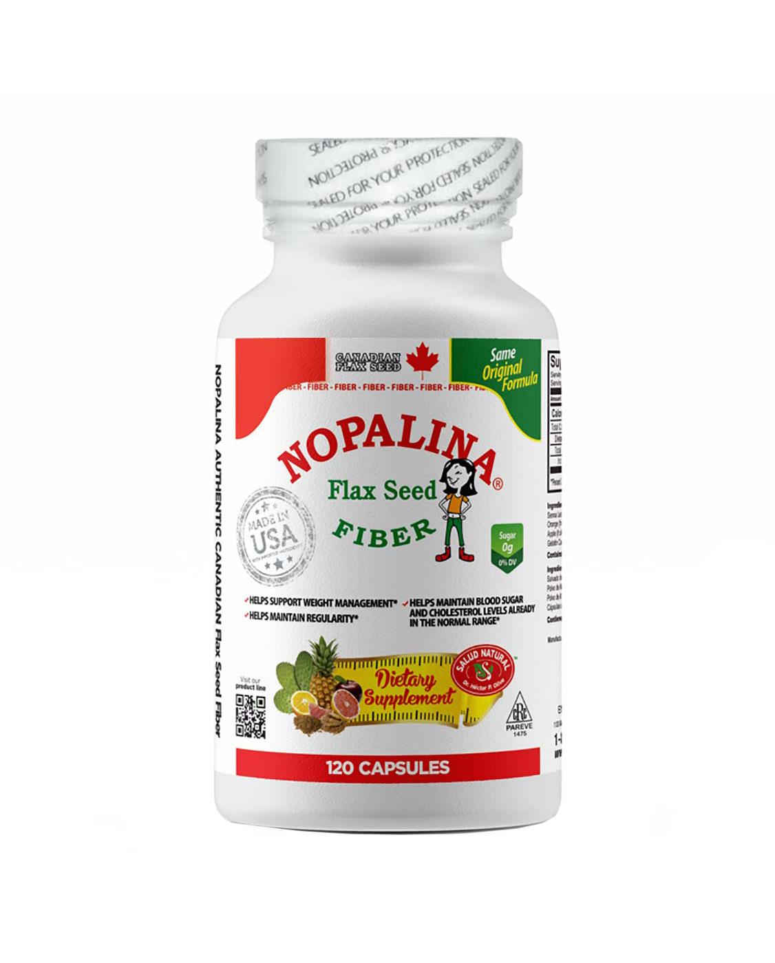 Nopalina Flax Seed Plus Formula Capsules; image 1 of 2
