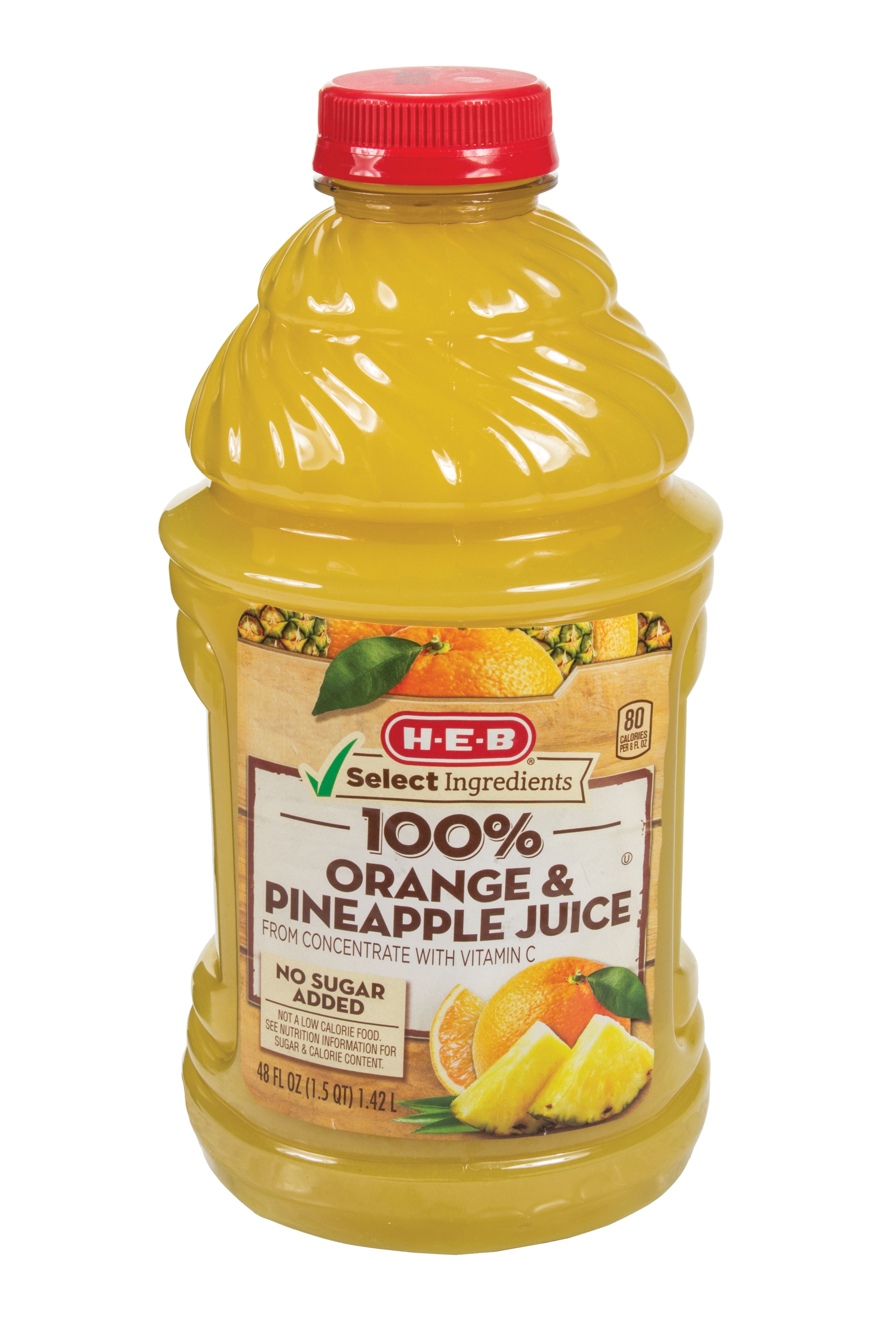 H E B No Sugar Added 100 Orange And Pineapple Juice Shop Juice At H E B