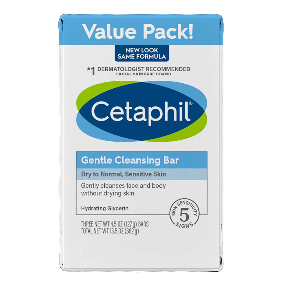 Cetaphil Gentle Cleansing Bar For Dry Sensitive Skin 3 PK Shop