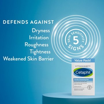 Cetaphil Gentle Cleansing Bar, 3 Pk, 13.5 oz