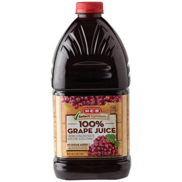 H-E-B 100% Grape Juice, 96 oz
