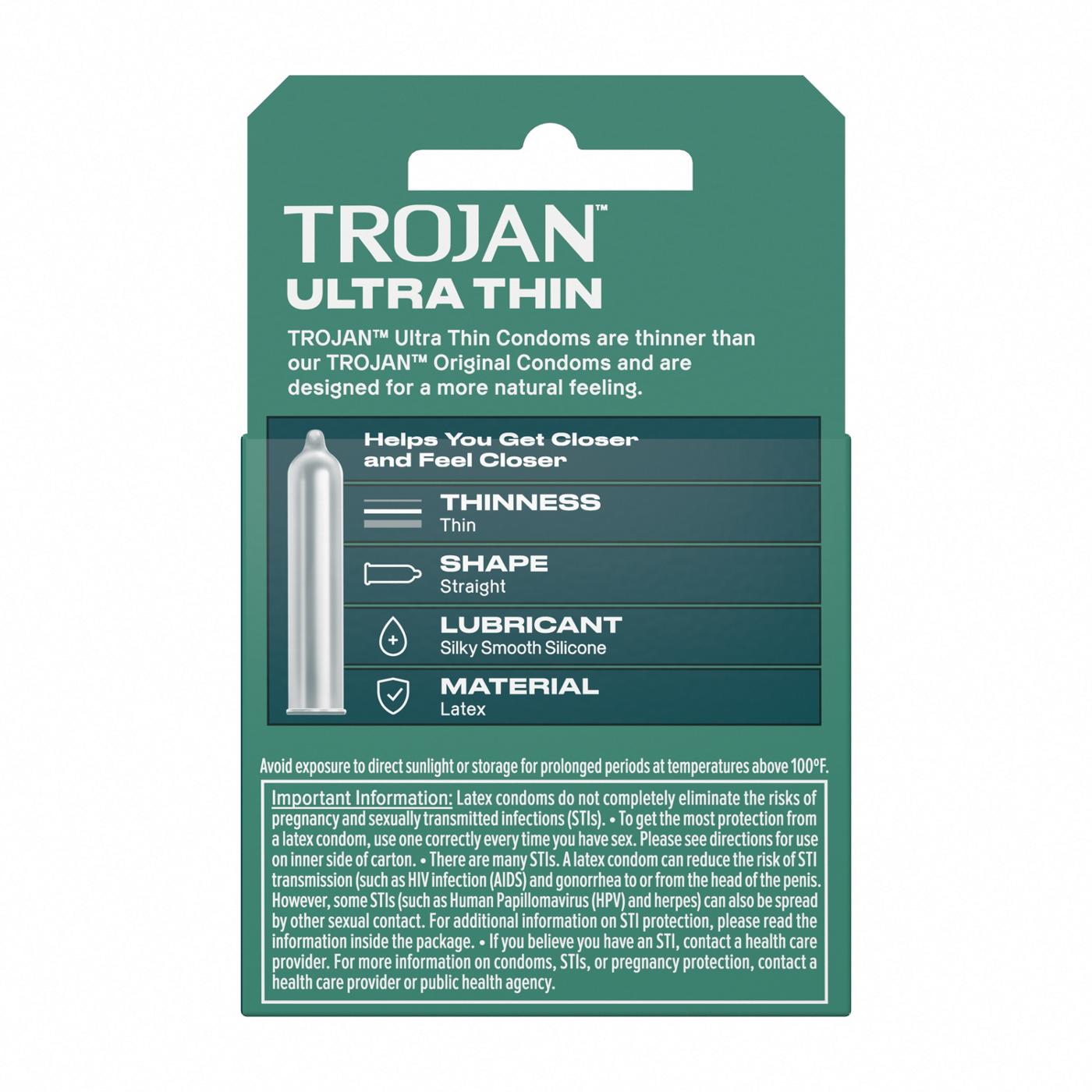 Trojan Ultra Thin Lubricated Condoms; image 6 of 10