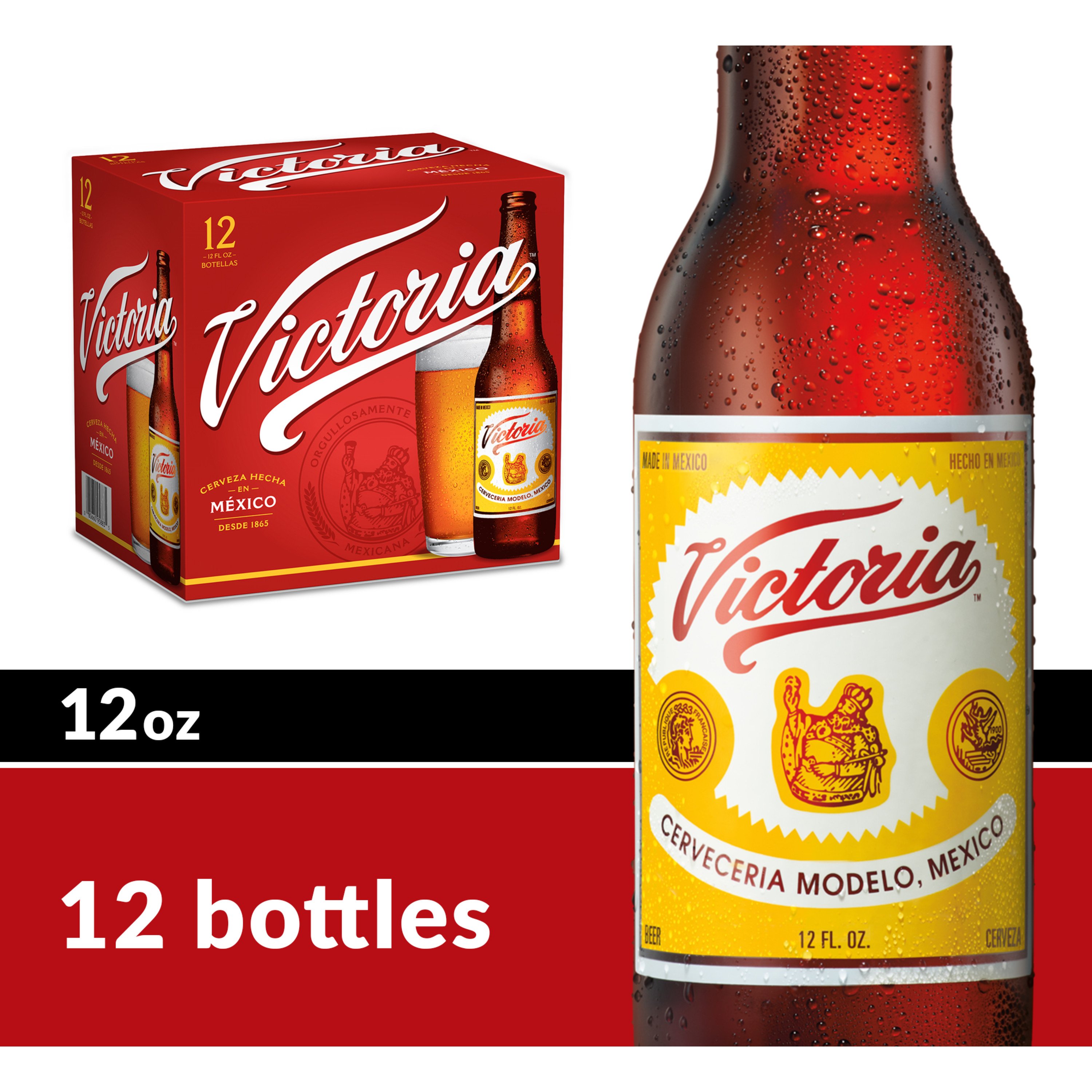 Victoria Amber Lager Mexican Beer 12 Oz Bottles 12 Pk Shop Beer At H E B