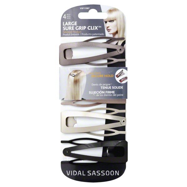 Vidal Sassoon Hair Clip Barrettes Secure Hold 4pks 001186097.jpg main image 4