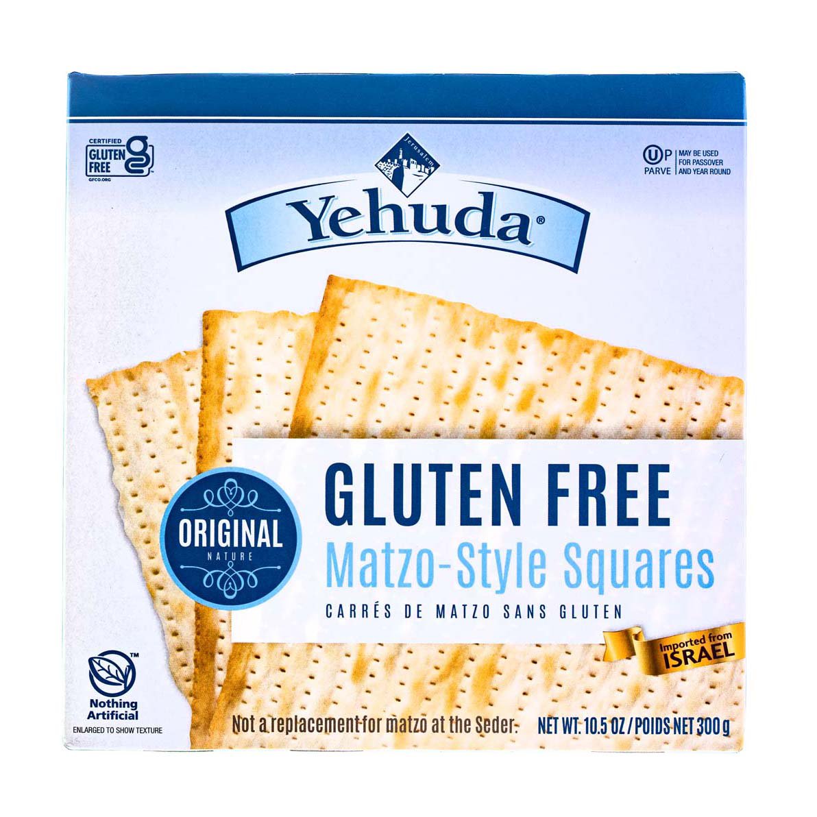 Yehuda Kosher Gluten Free MatzoStyle Square Cracker Shop Snacks