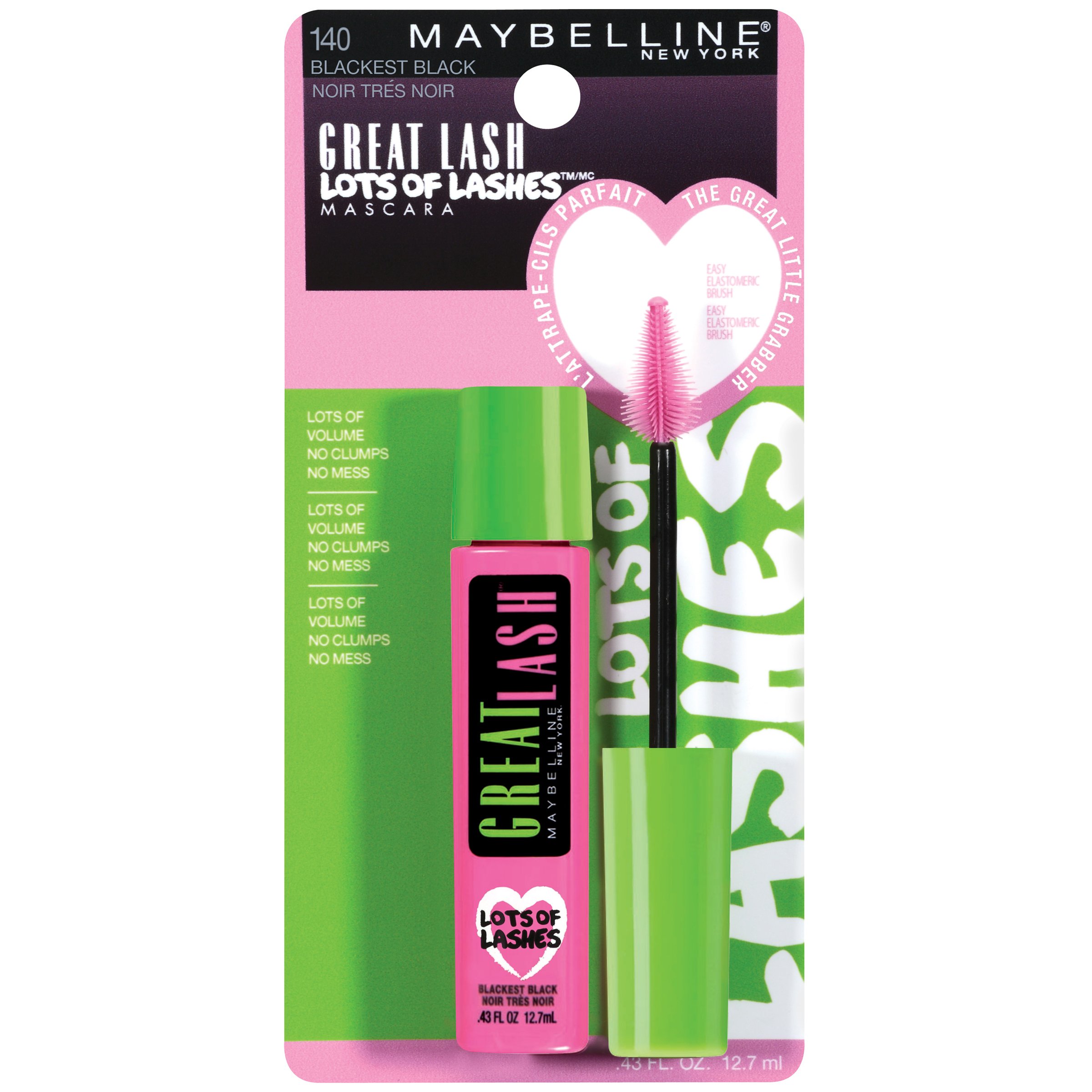 Maybelline Great Lash Lots Of Lashes Mascara - 140 Blackest Black ...