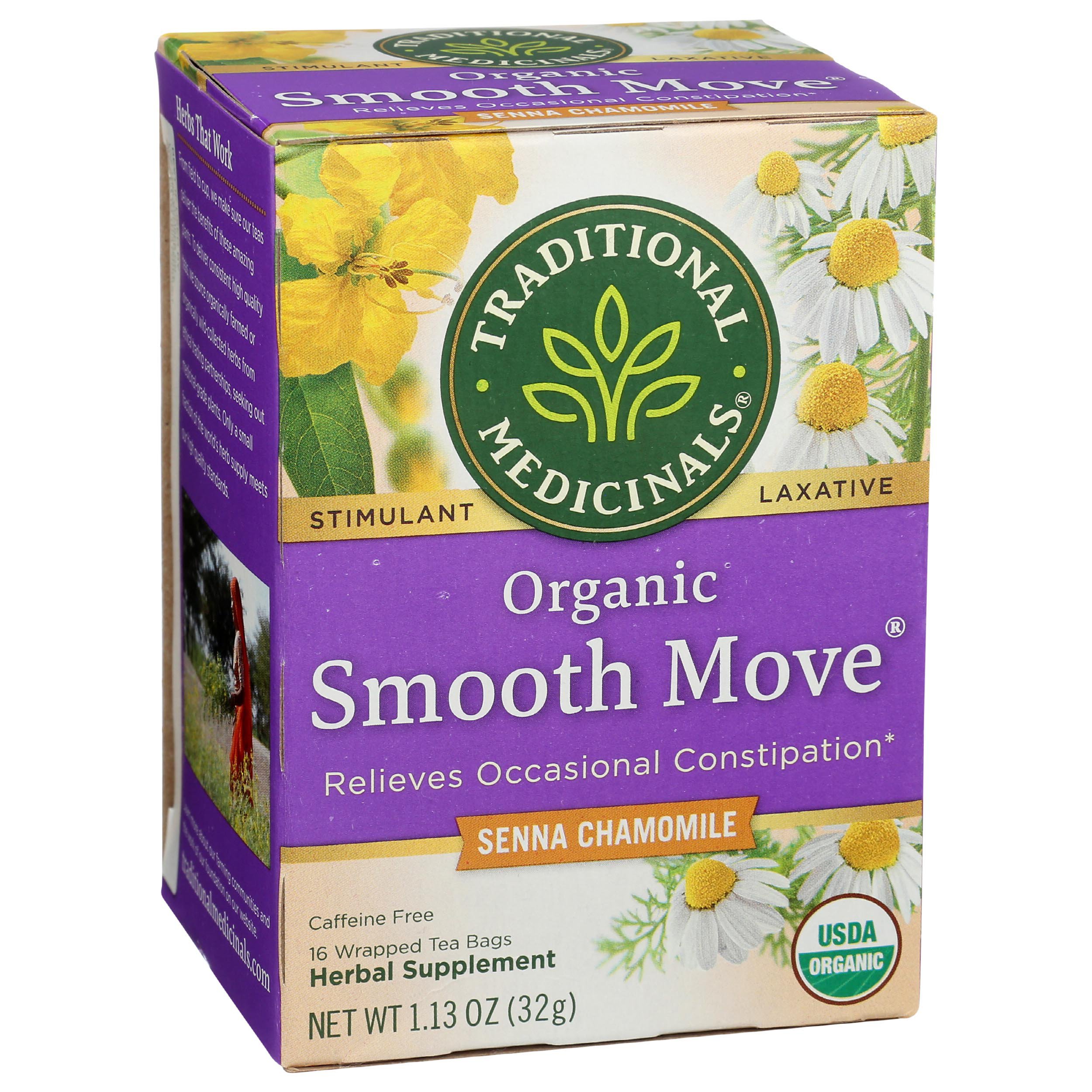 Traditional Medicinals Organic Camomile Smooth Move Stimulant Laxative Tea Bags, 16 ct