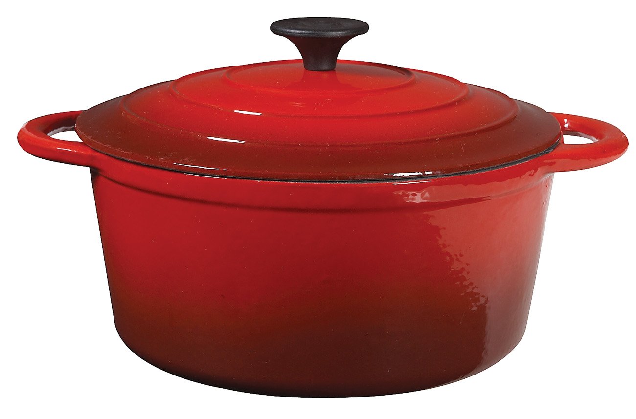 Cocinaware 5.2 QT Red Enamel Cast Iron Dutch Oven Shop Dutch ovens at