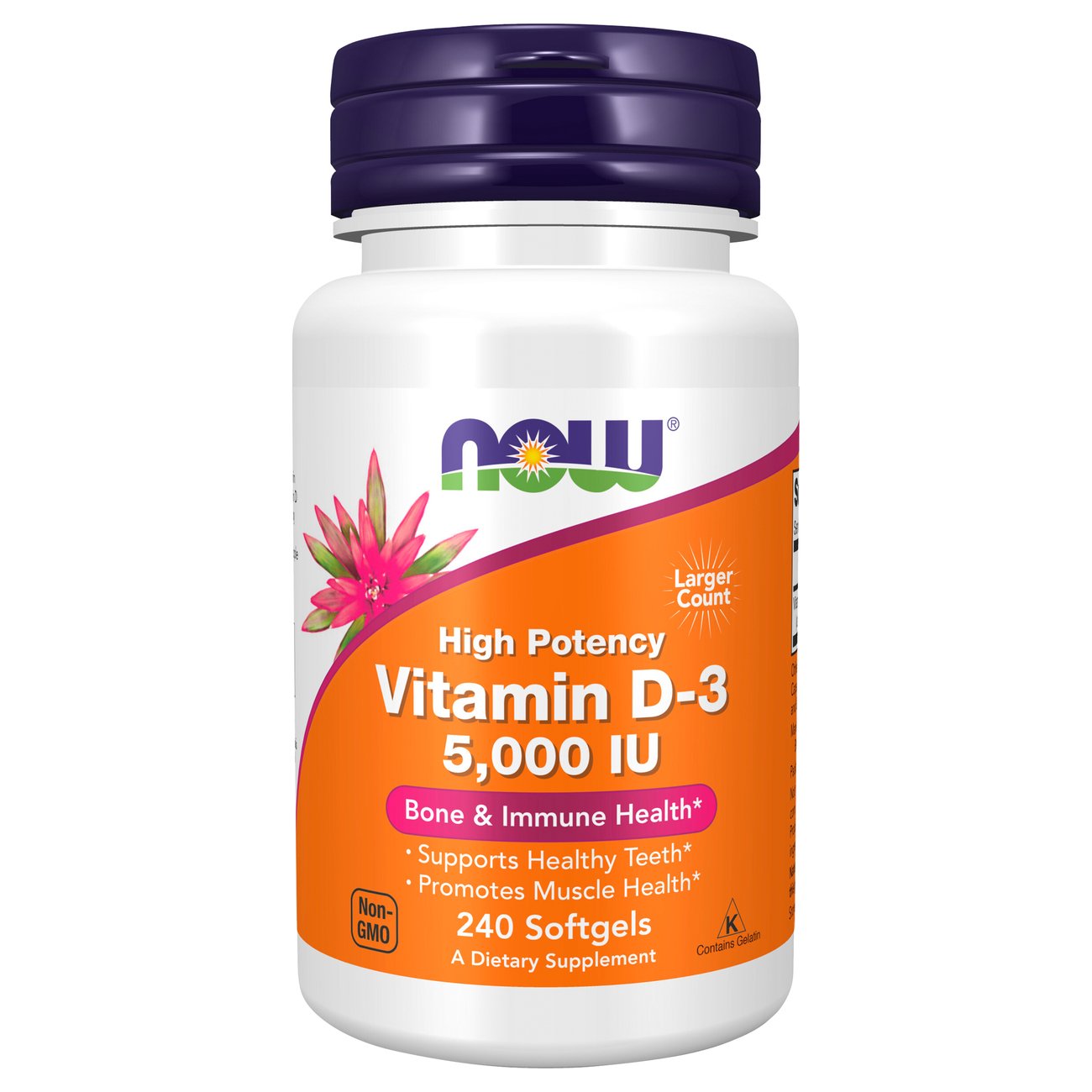 NOW Vitamin D3 Softgels 5000 IU Shop Vitamins AZ at HEB