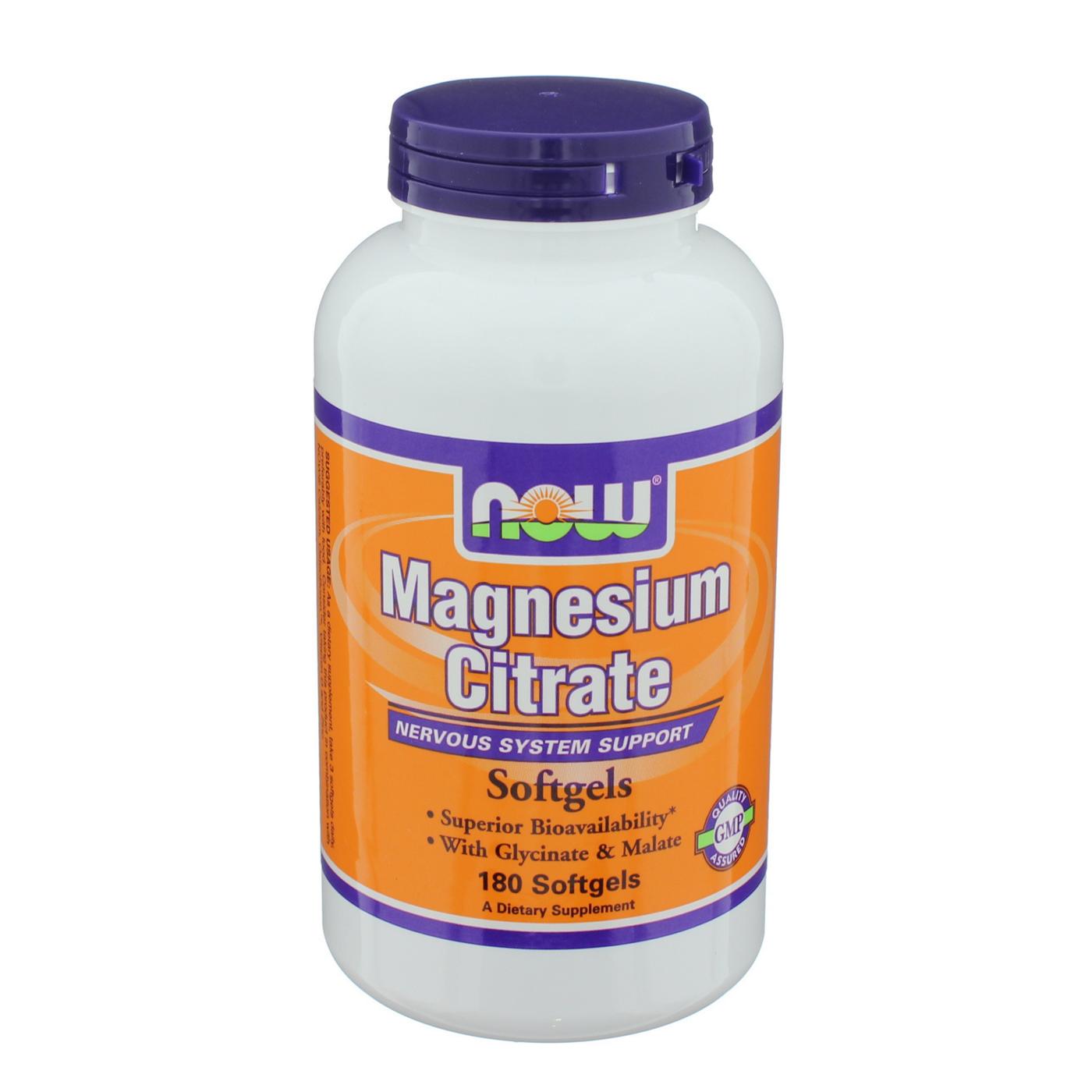 NOW Magnesium Citrate Softgels; image 1 of 2