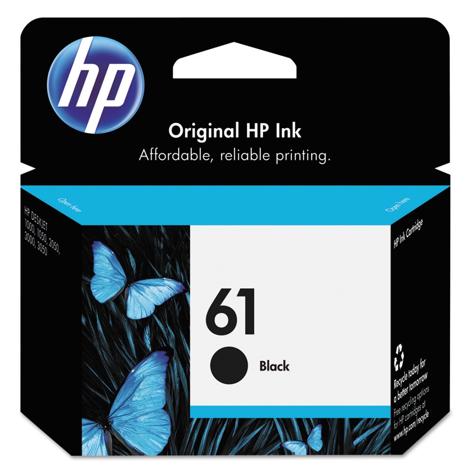 Hp 61 Original Ink Cartridge Black Shop Printer Ink At H E B   001473403 1