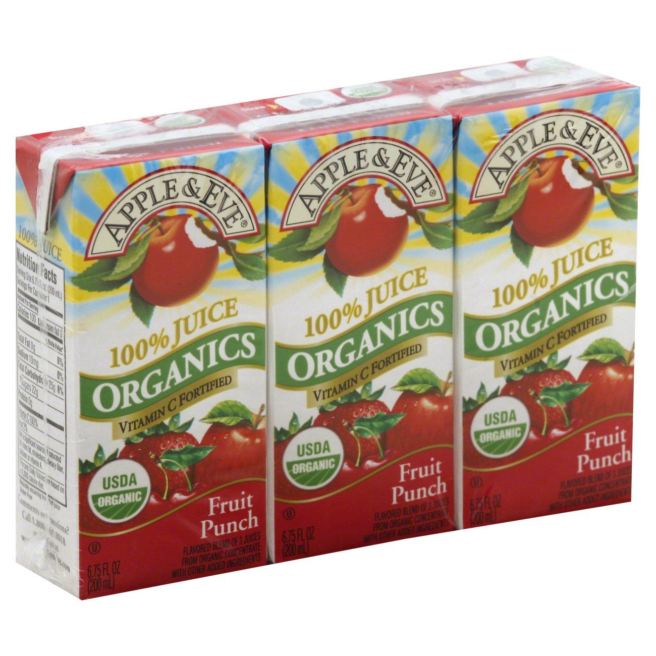 Apple & Eve Organics 100 Fruit Punch Juice 6.75 oz Boxes Shop Juice