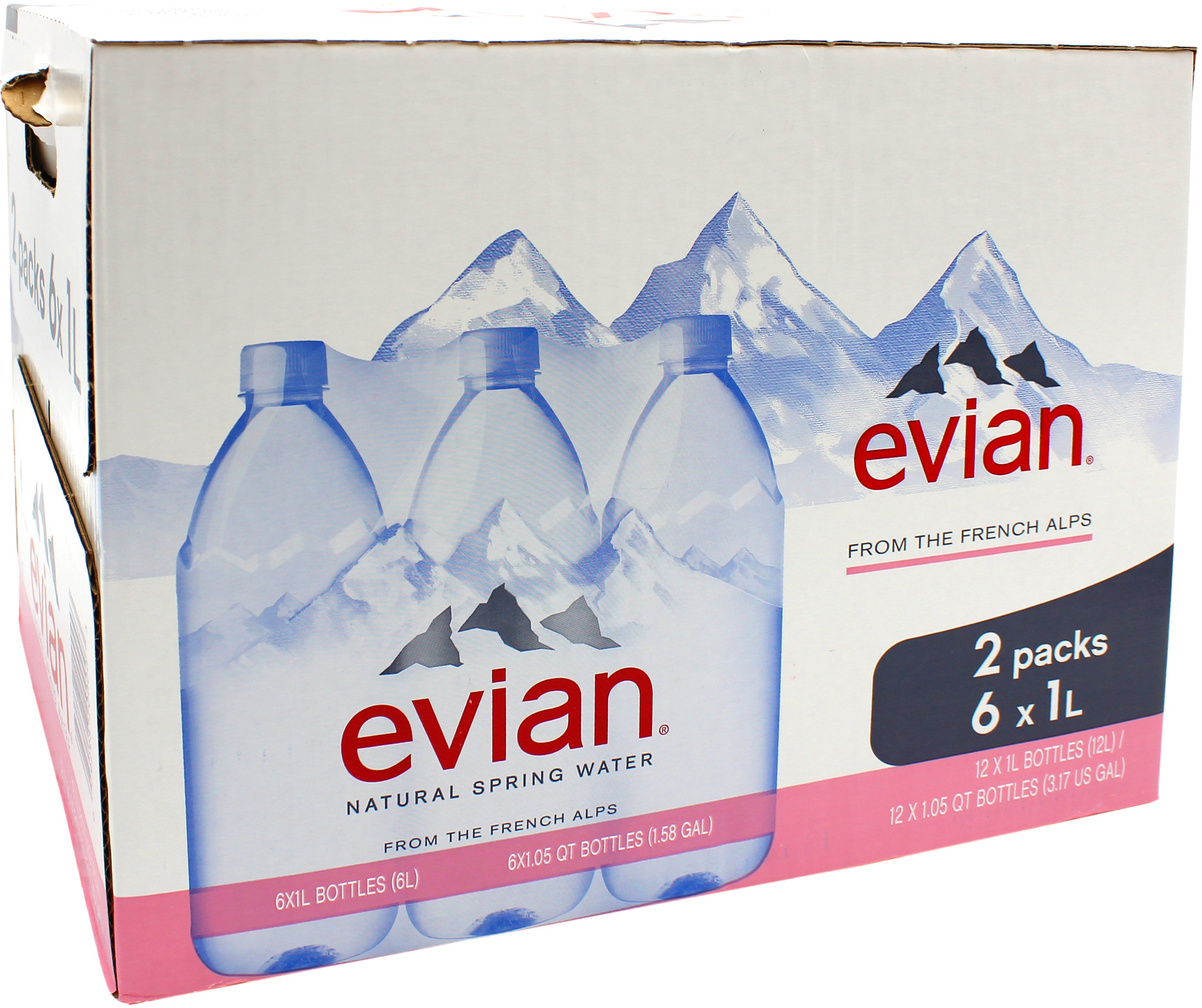 Evian Natural Spring Water 1 L