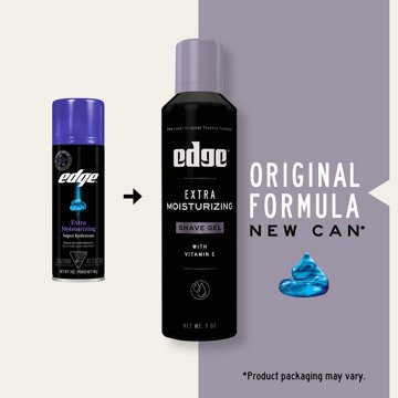 Edge Extra Moisturizing Shave Gel with Vitamin E, 7 oz