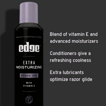 Edge Extra Moisturizing Shave Gel with Vitamin E, 7 oz