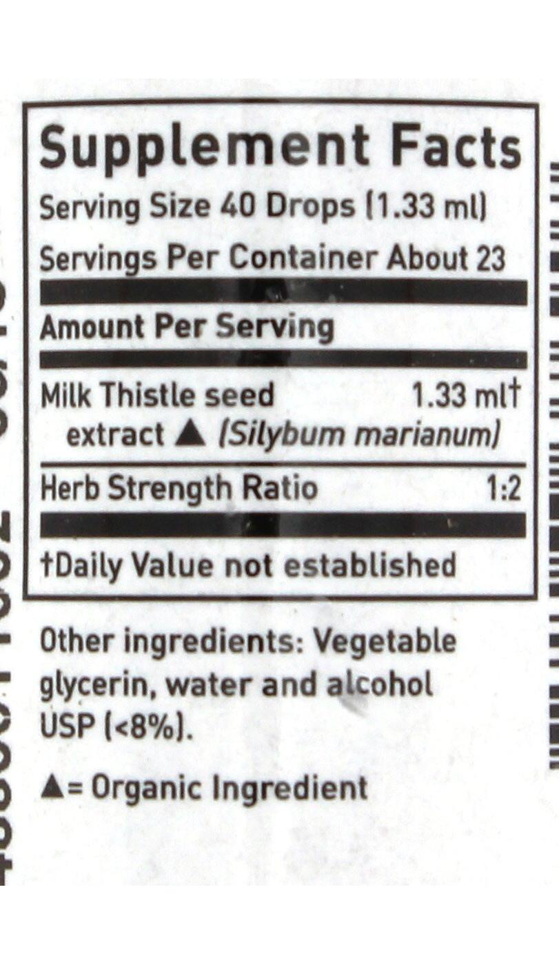 Gaia Herbs Low Alcohol Milk Thistle Seed Extract; image 2 of 2