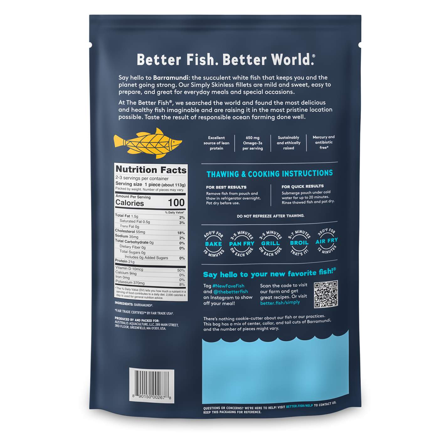 Frozen Barramundi Fish Fillets; image 2 of 2