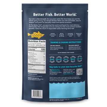 Frozen Barramundi Fish Fillets, 12 oz