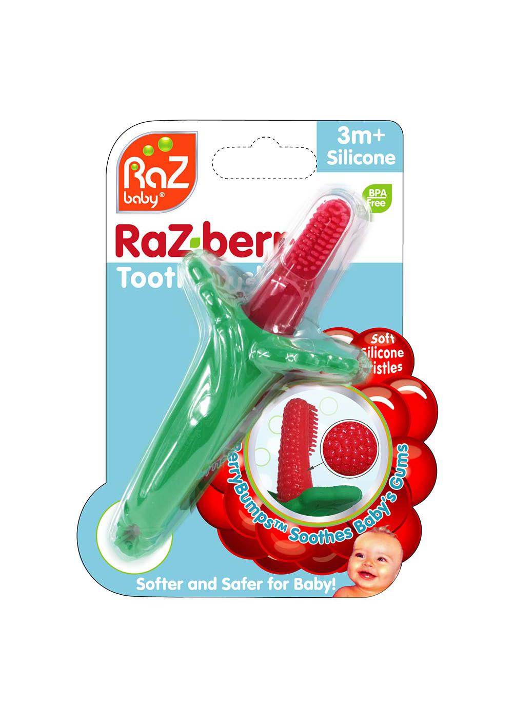 Razbaby Raz-berry Silicone Toothbrush; image 1 of 3