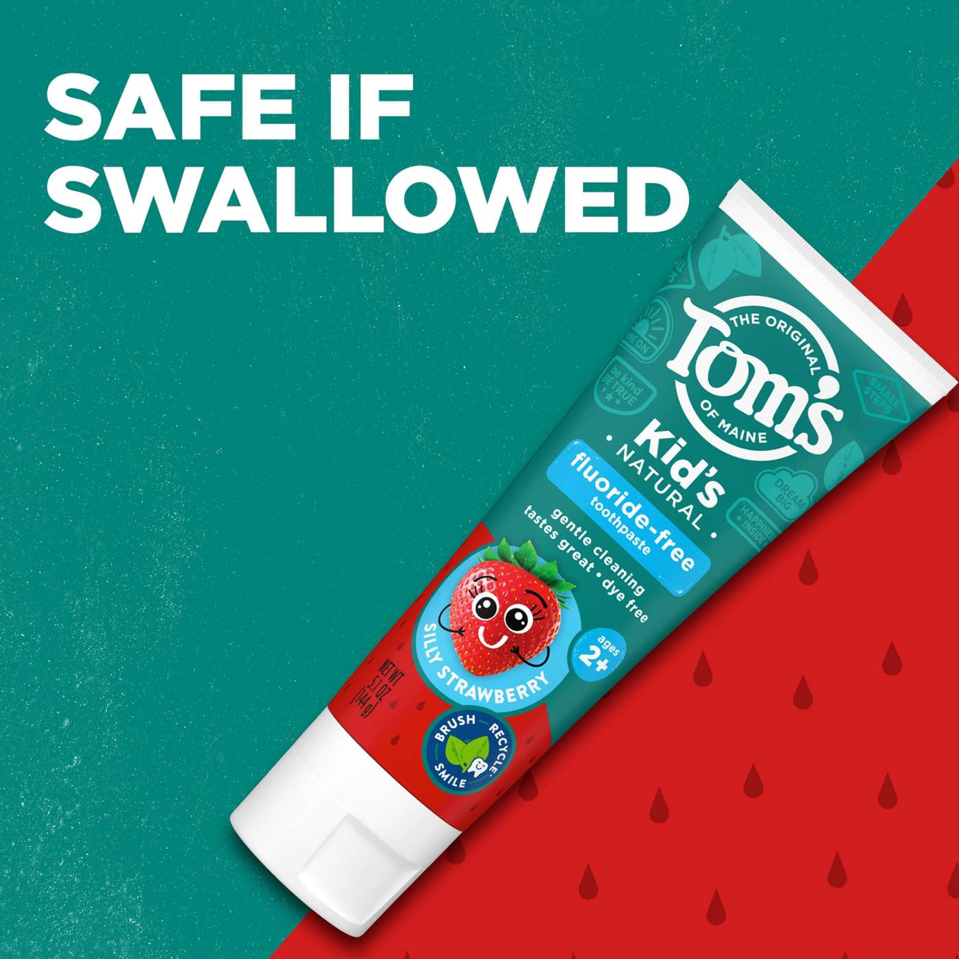 Tom's of Maine Kids Natural Toothpaste - Silly Strawberry; image 2 of 8