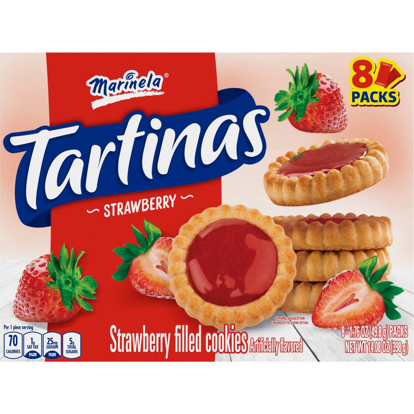 Marinela Tartinas Strawberry Filled Cookies; image 1 of 5