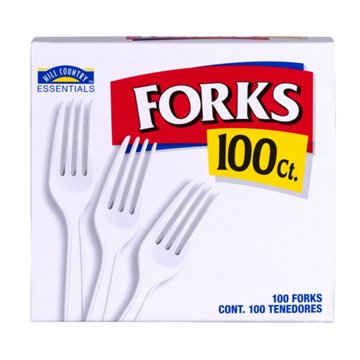 Hill Country Essentials Plastic Forks - White, 100 ct