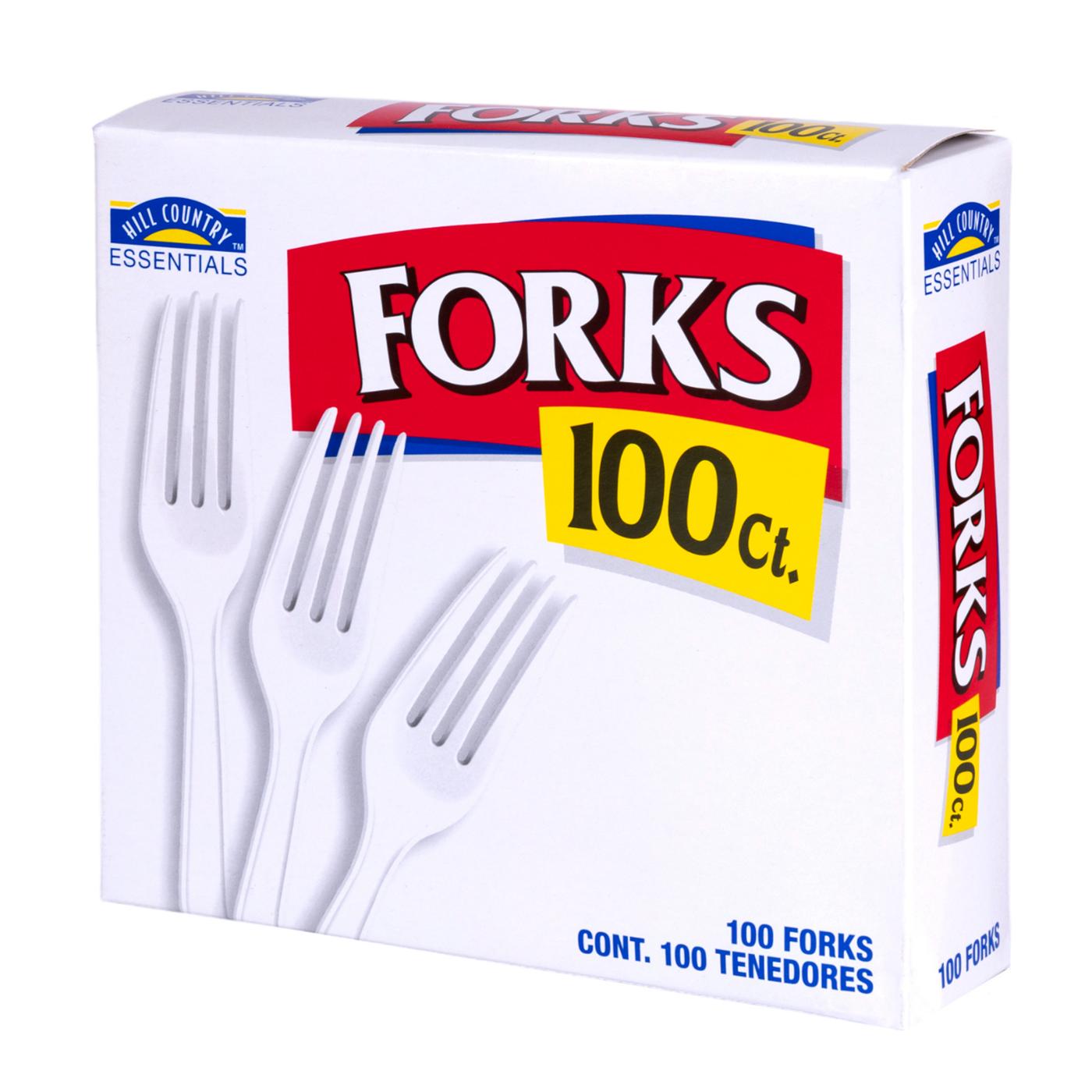 Hill Country Essentials Plastic Forks - White; image 3 of 3