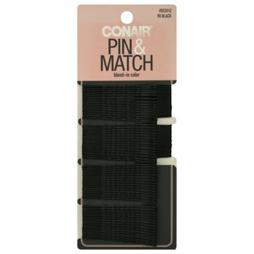 Conair Styling Essentials Secure Hold Black Bobby Pins