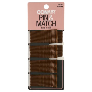 Conair Styling Essentials Secure Hold Brown Bobby Pins, 90 ct