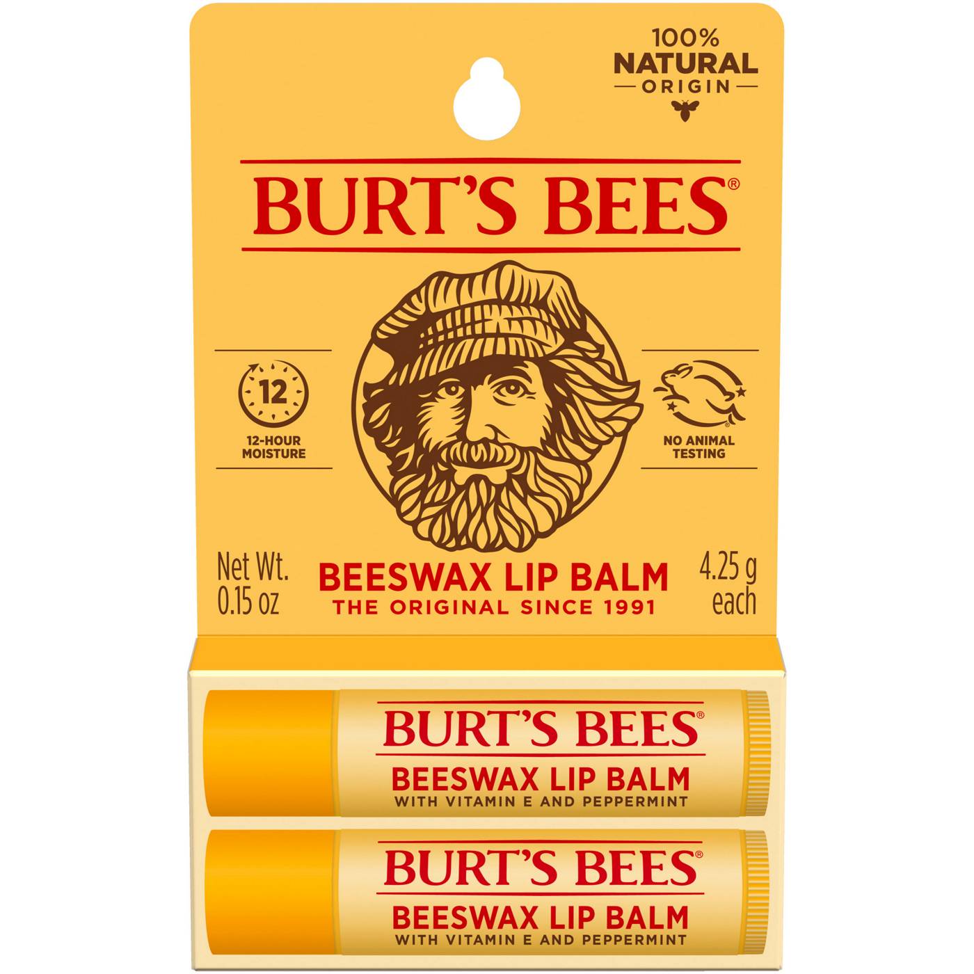 Burt's Bees 100% Natural Moisturizing Lip Balm - Original Beeswax; image 1 of 12