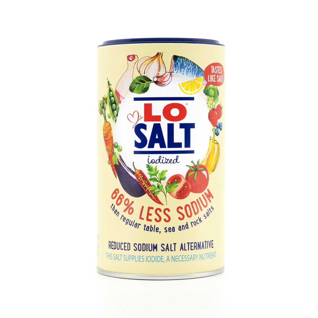 Lo Salt Iodized Reduced Sodium Salt Alternative